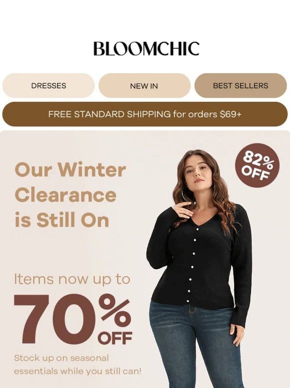 Our Winter Clearance is Still On