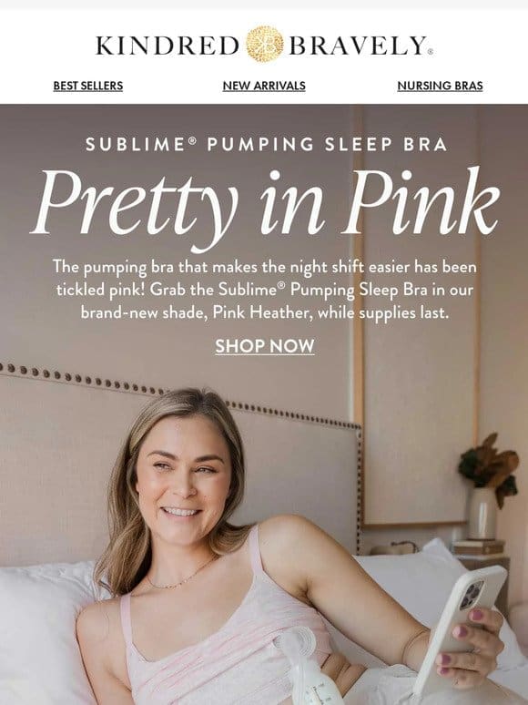 Our fave Pumping Sleep Bra is now in a new color