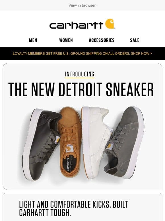 Our new Detroit sneaker is ready for action
