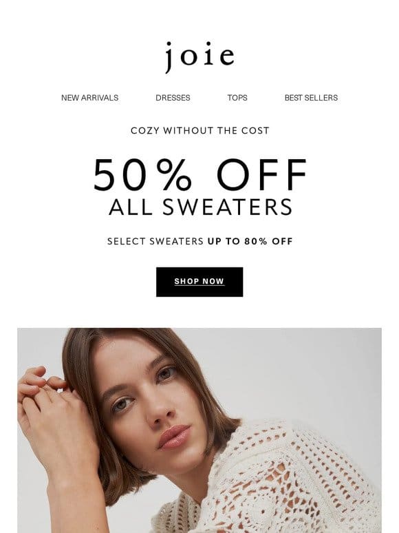 Our sweater sale is still heatin’ up