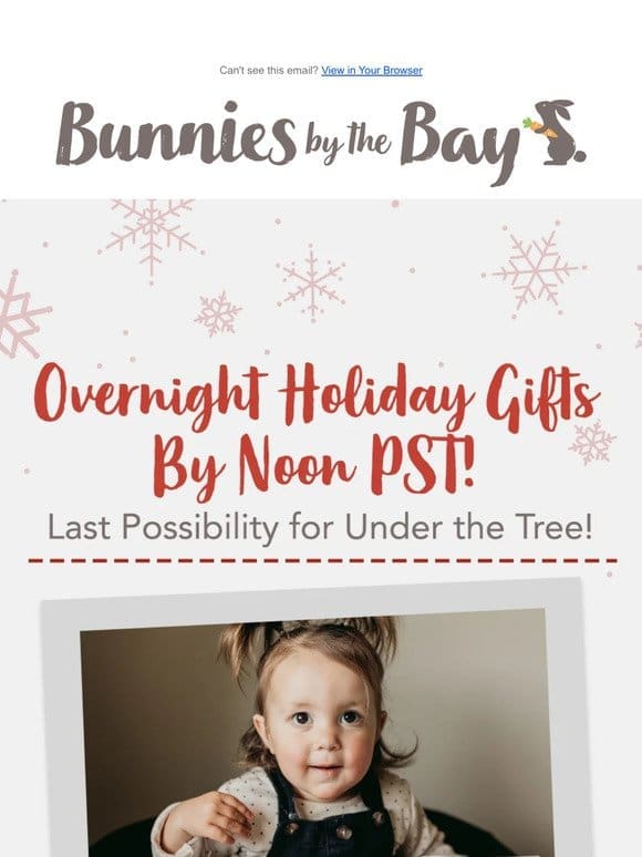 Overnight Holiday Gifts – Order By Noon PST!
