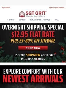 Overnight shipping ends soon