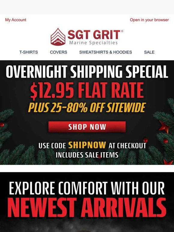 Overnight shipping ends soon