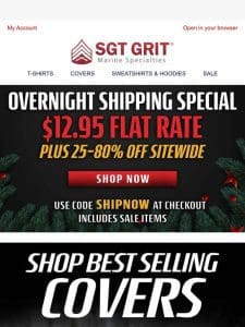 Overnight Shipping Special Ends at Midnight!