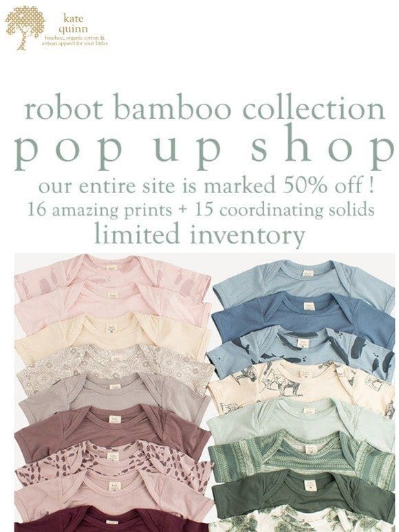 POP UP | bamboo robot collection | HALF OFF!