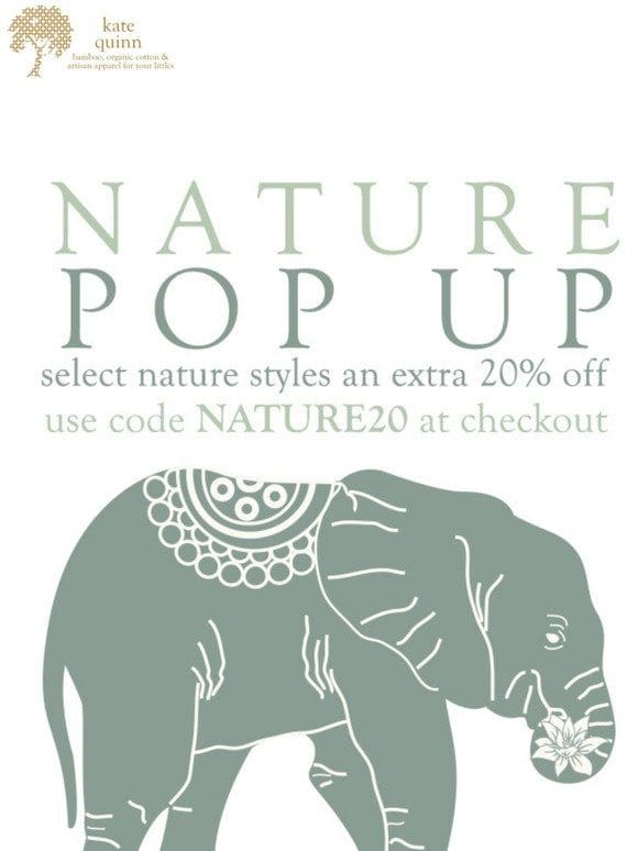 POP UP | select nature looks an extra 20% off!