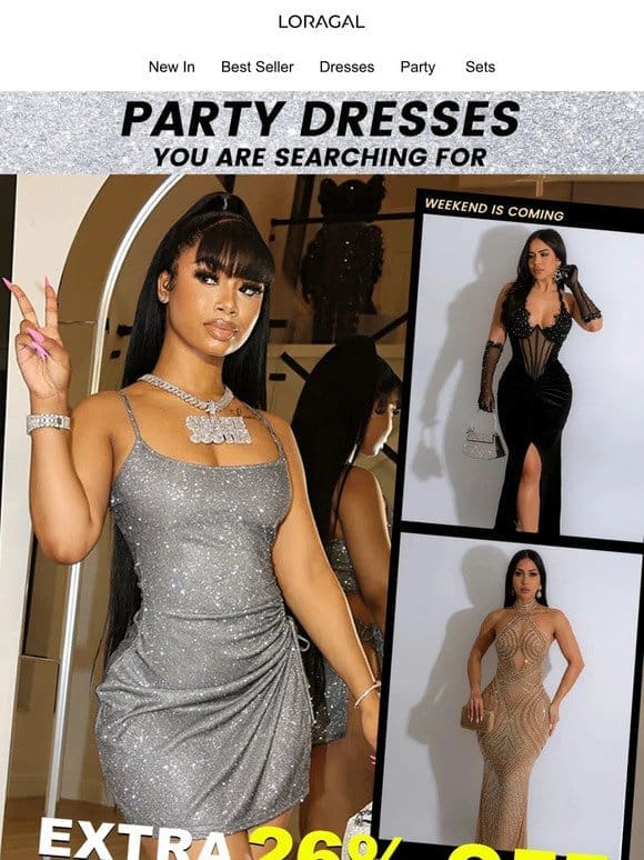 Party Season: Get 26% OFF on Perfect Party Dresses!