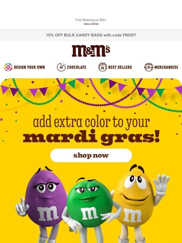 Party with Purple， Green & Yellow this Mardi Gras