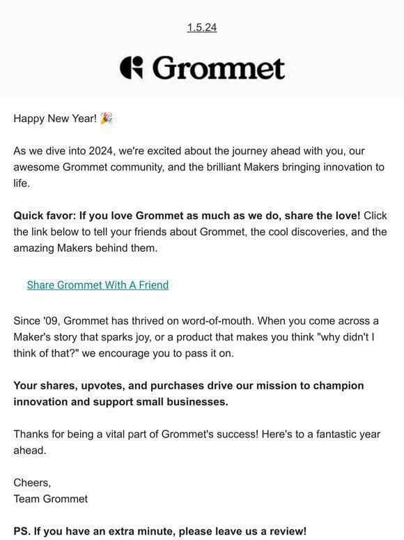 Please share Grommet with a friend