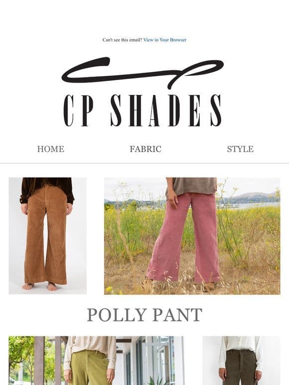 Polly Pant in Wide Wale Corduroy