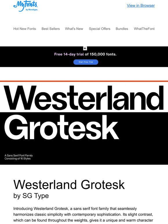 Presenting Westerland Grotesk!
