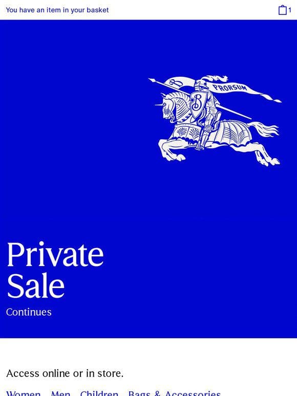 Private Sale continues