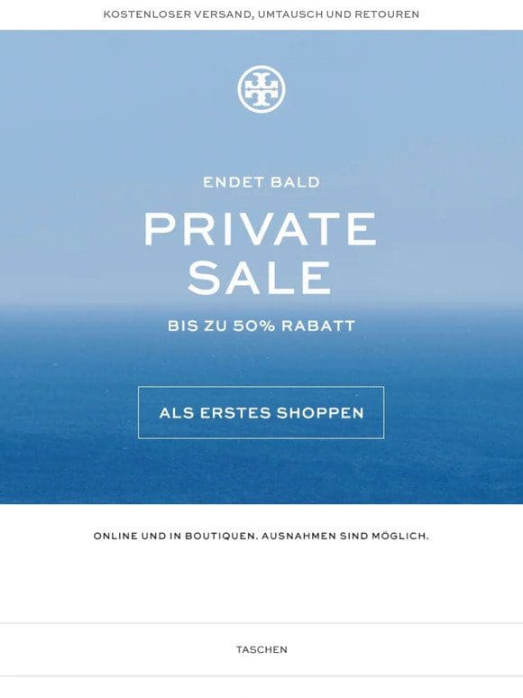 Private Sale endet bald