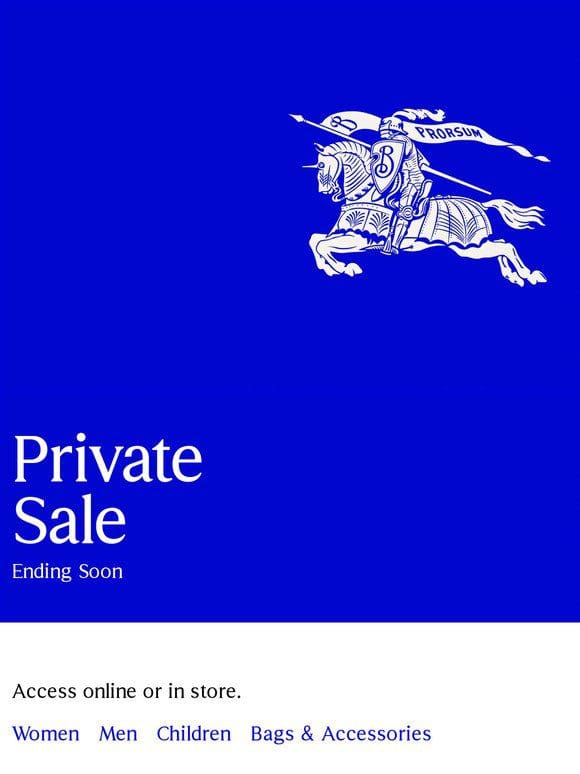 Private Sale is ending soon