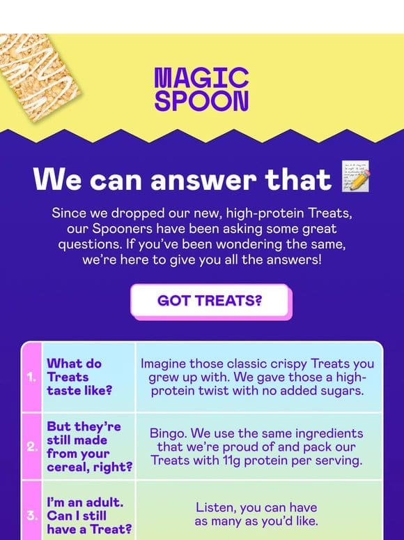 Q&A: Magic Spoon Treats!