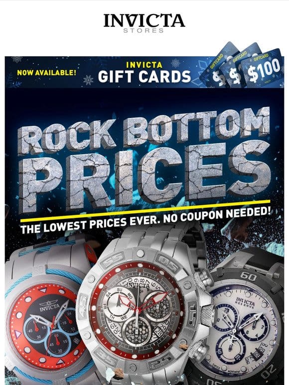 ROCK BOTTOM PRICES On Top-Quality Watches❗️