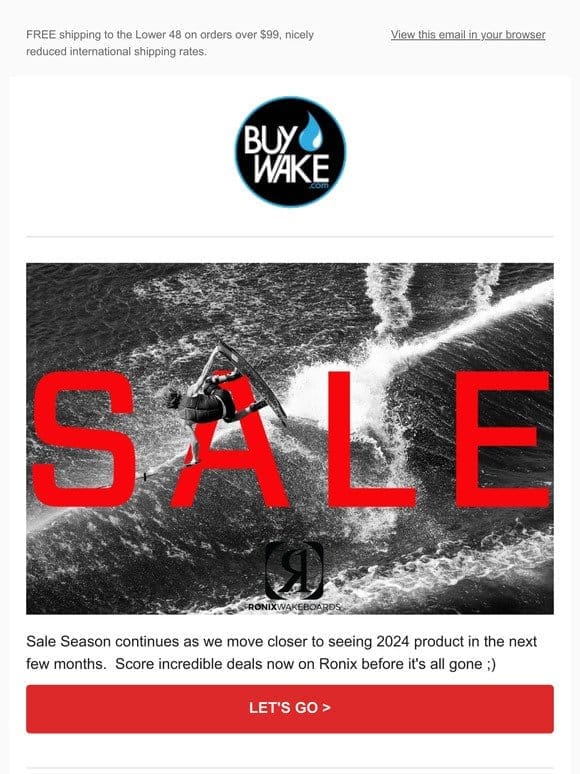 RONIX SALE  – Score a deal on 2023 gear now