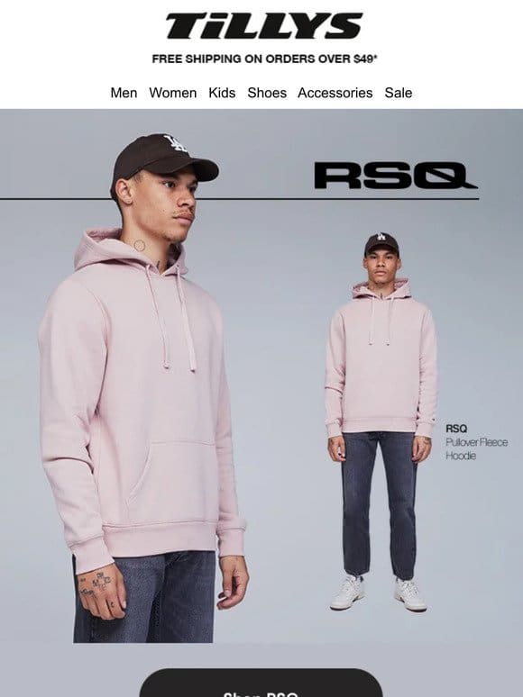 RSQ Jackets and Sweatshirts. Get Layered Up!