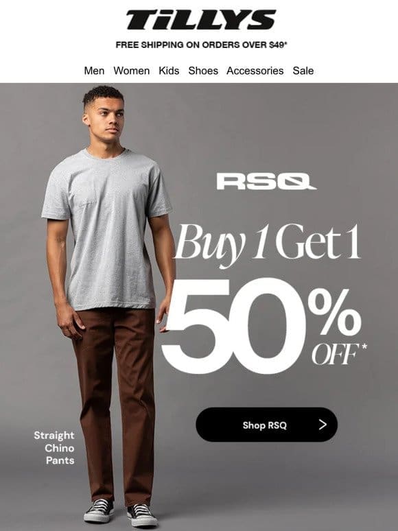 RSQ Jeans BOGO 50% Off + 50% Off Shoe Flash Sale