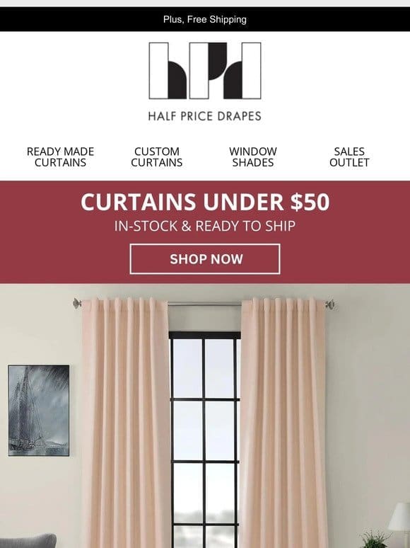 Ready-Made Curtains Under $50
