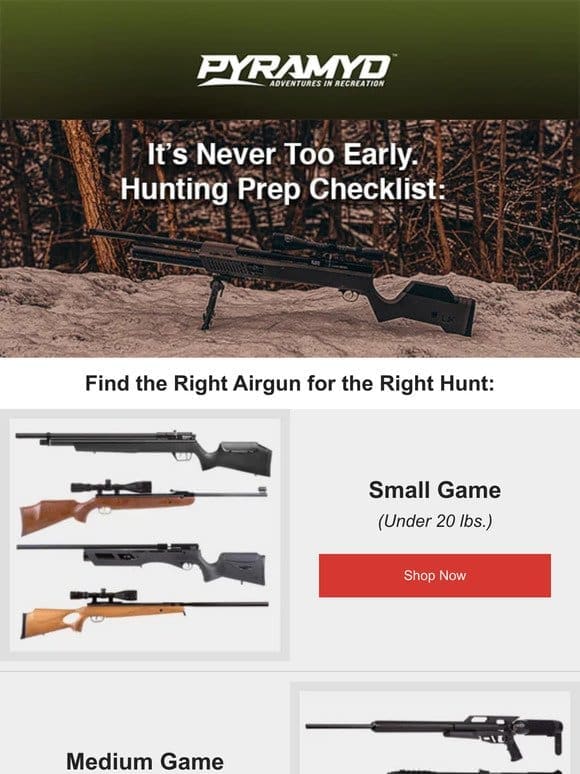 Ready， Aim， Prep: Your Hunting Checklist!