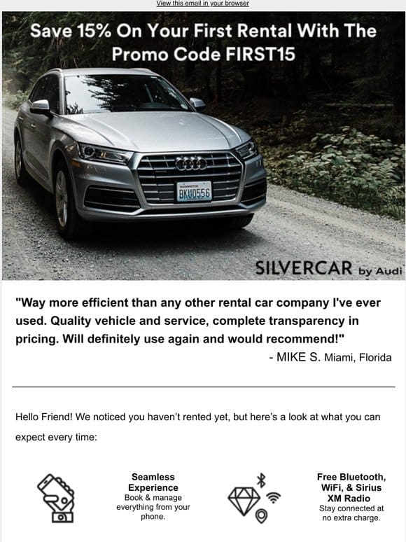 Rent Your Next Ride With Silvercar by Audi