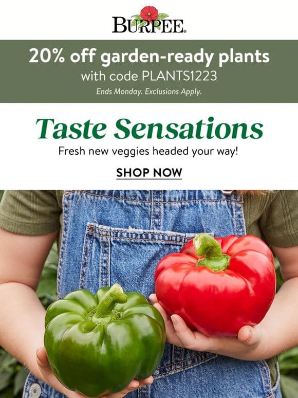 Reserve your plants and get 20% off