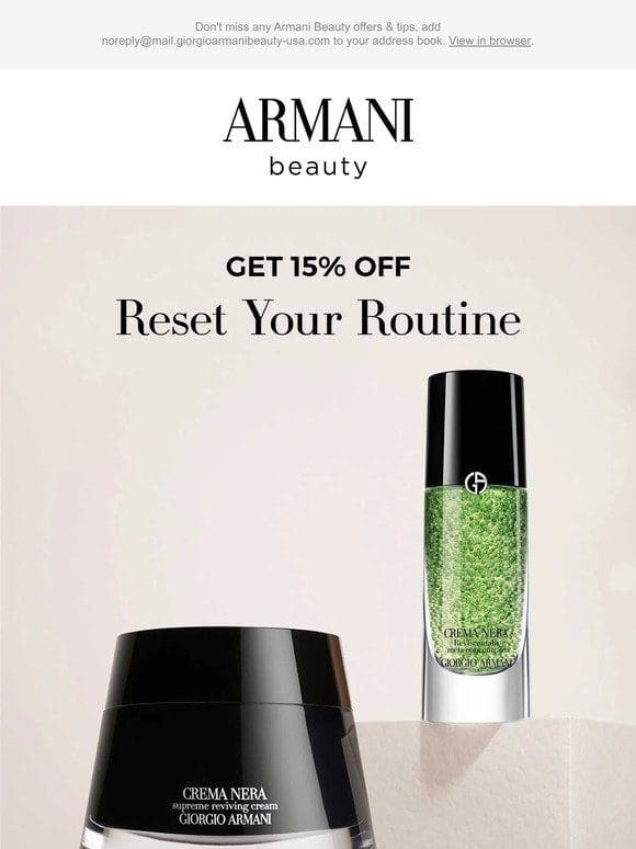 Restore Your Routine with 15% Off Skincare