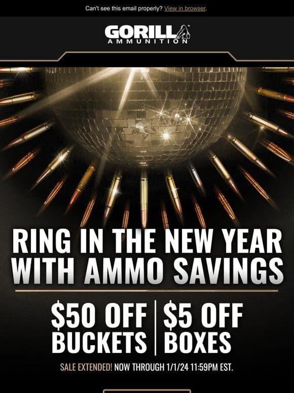 Ring In The New Year With Ammo Savings!