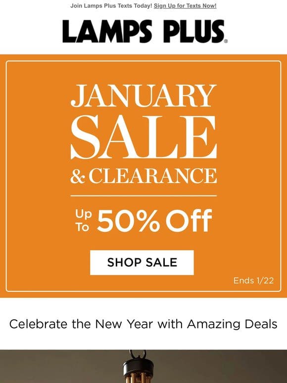 Ring in the New Year with Savings! Up to 50% Off