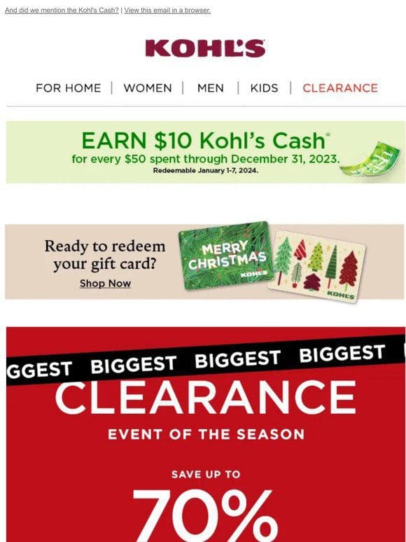 Ring ring   The BIGGEST Clearance Event of the Season is calling …