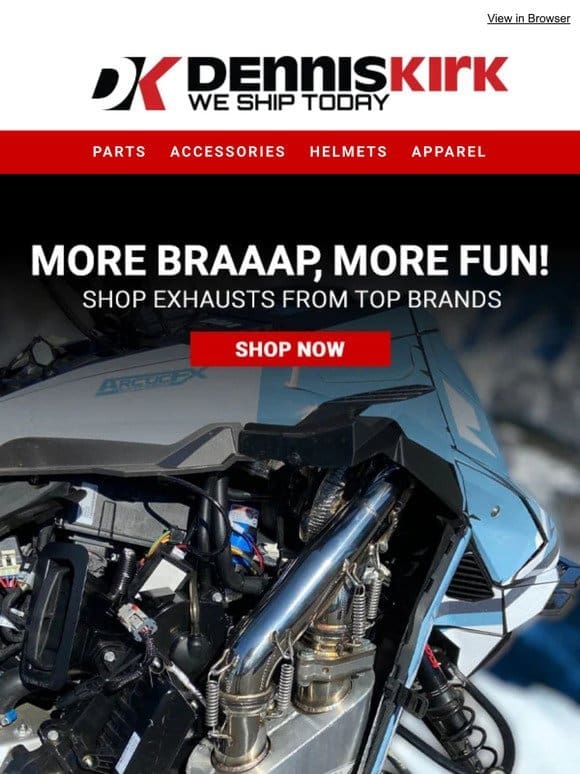 Rip through the snow with Exhaust upgrades from these top brands!