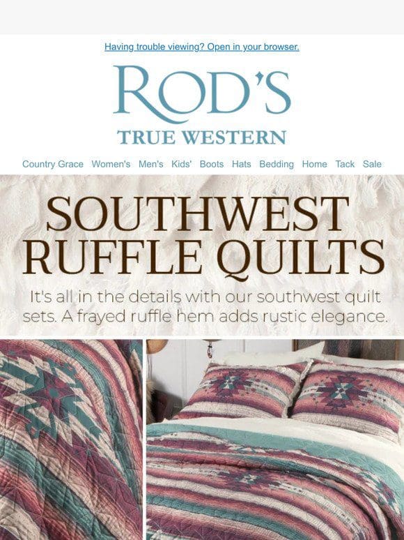 Ruffle Southwest Quilts Add Texture & Warmth