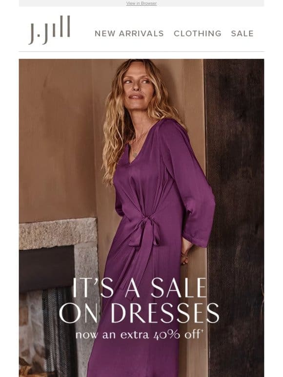 SALE DRESSES now an extra 40% off.