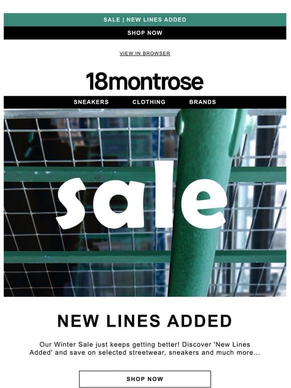 SALE | New Lines Added.