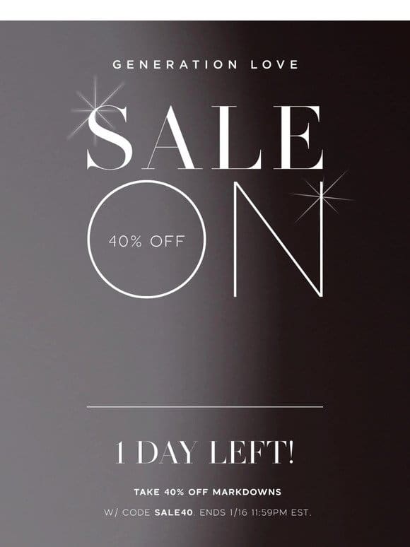 SALE ON SALE | 1 Day Left!