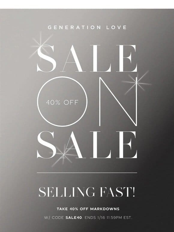 SALE ON SALE | Selling Fast!