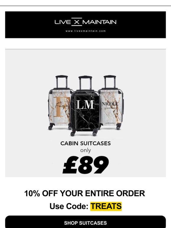 SALE Still On – Suitcases from £89