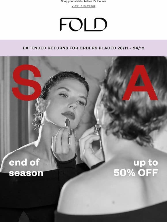 SALE | Up to 50% off starts now