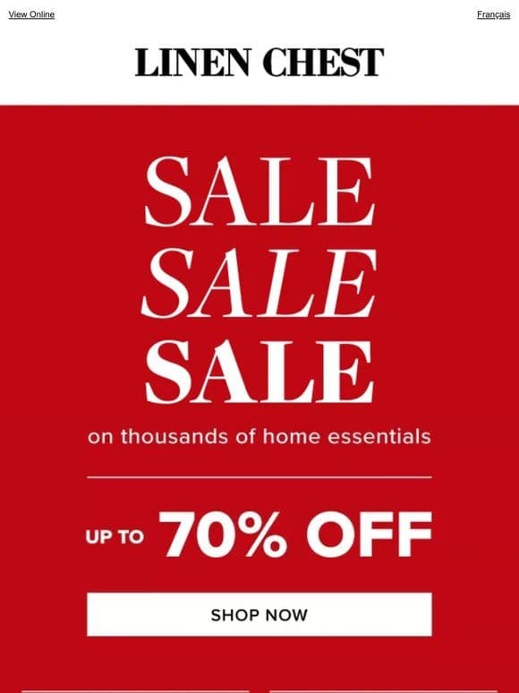 SALE on Sale  Up to 70% OFF home essentials!