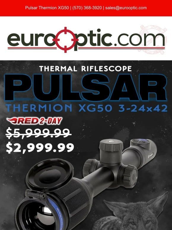 SAVE $3000: Pulsar Thermion XG50 3-24×42 Thermal Riflescope!