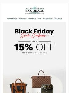 SAVE BIG: Black Friday Sale Continues…