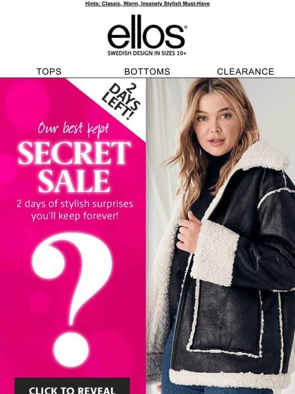 SECRET SALE THIS WAY