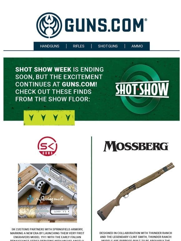SHOT Show Has Been Exciting – Shop These Firearms NOW!