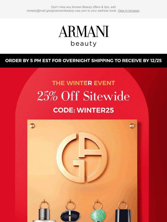 STARTS NOW: 25% Off Sitewide