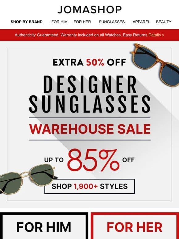 SUNGLASSES CLEARANCE   FOR YOU