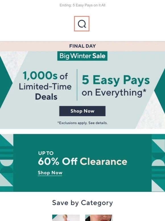 Sale Warning: Final Day to Save