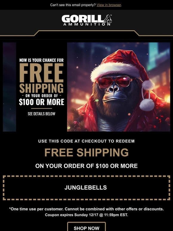 Santa Doesn’t Pay For Shipping， Why Should You?