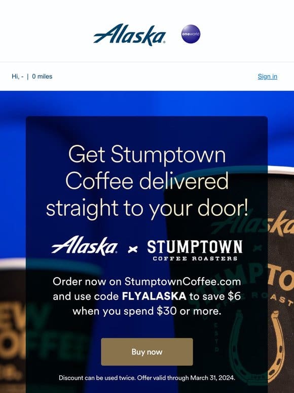 Satisfy your Stumptown Coffee craving…