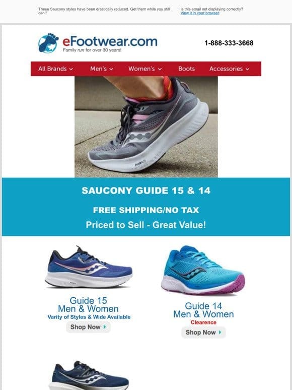 Saucony Guide 15 & 14- Price Drop!